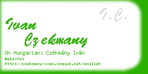 ivan czekmany business card